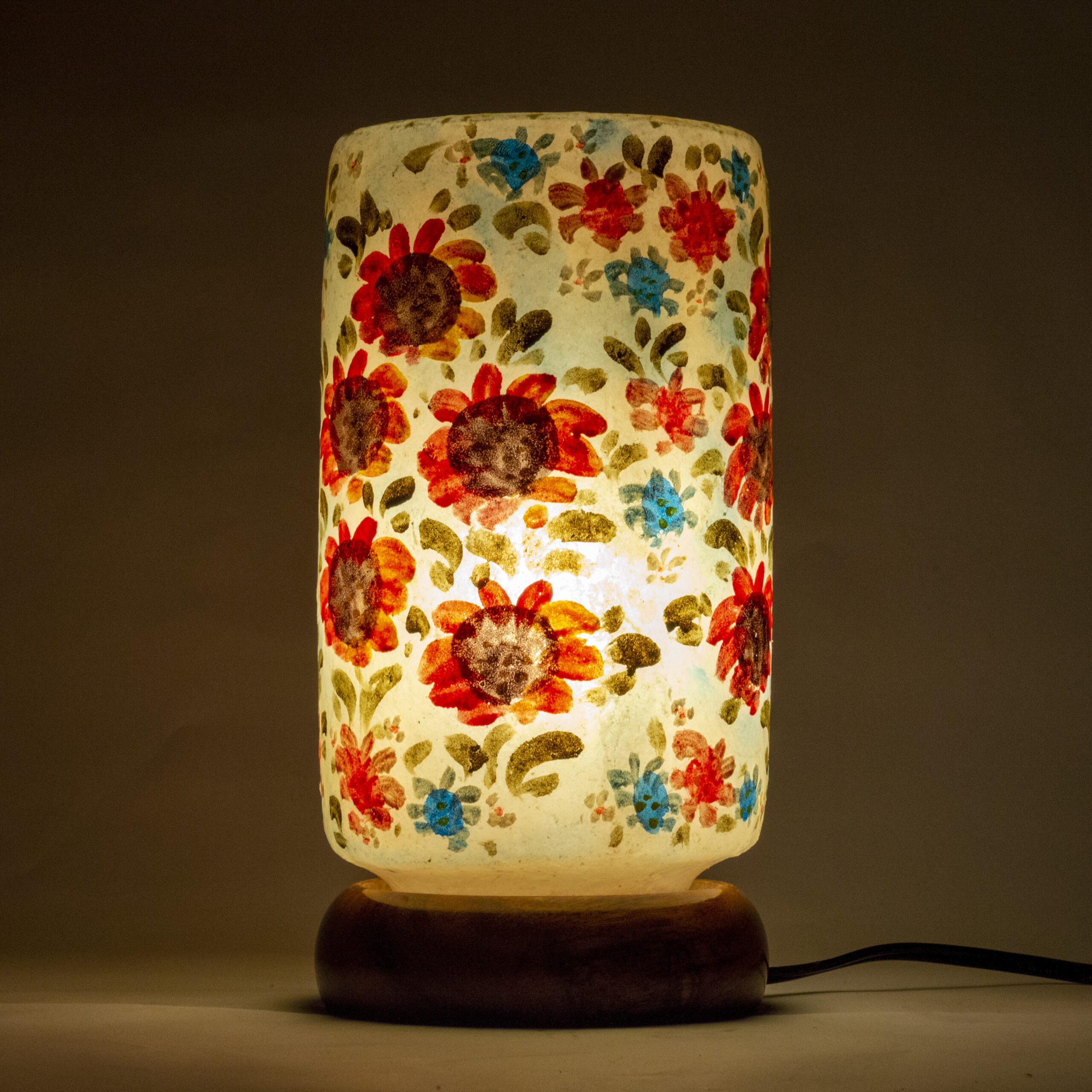 Summer Petal Glow Cylinder Lamp