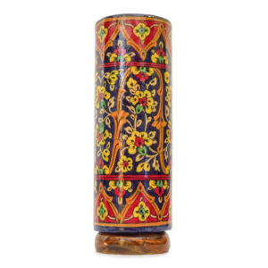 Indigo Bloom Cylinder Lamp
