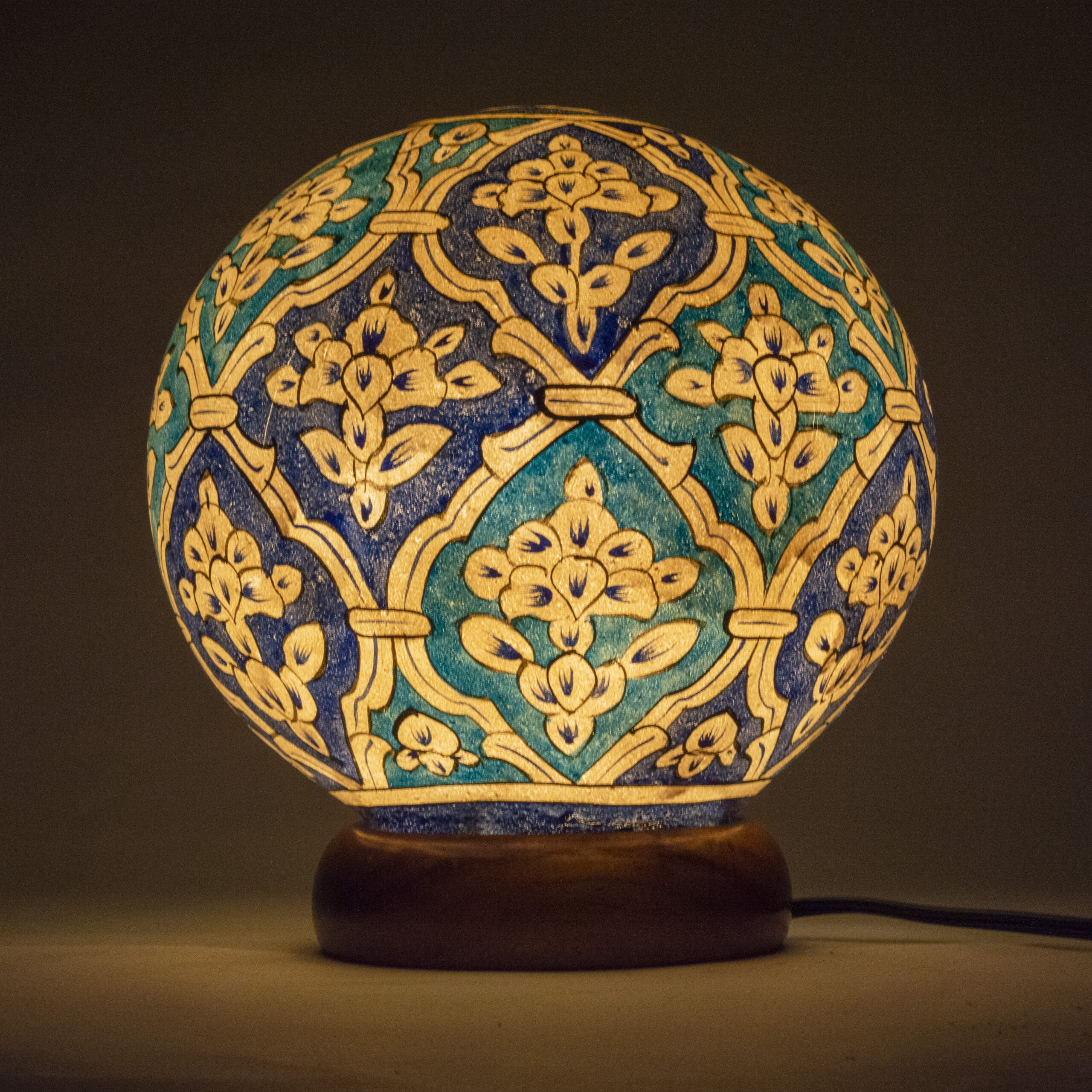 Blue Meadow Glow Sphere Lamp