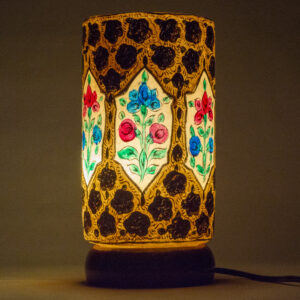 Garden Medallion Cylinder Table Lamp